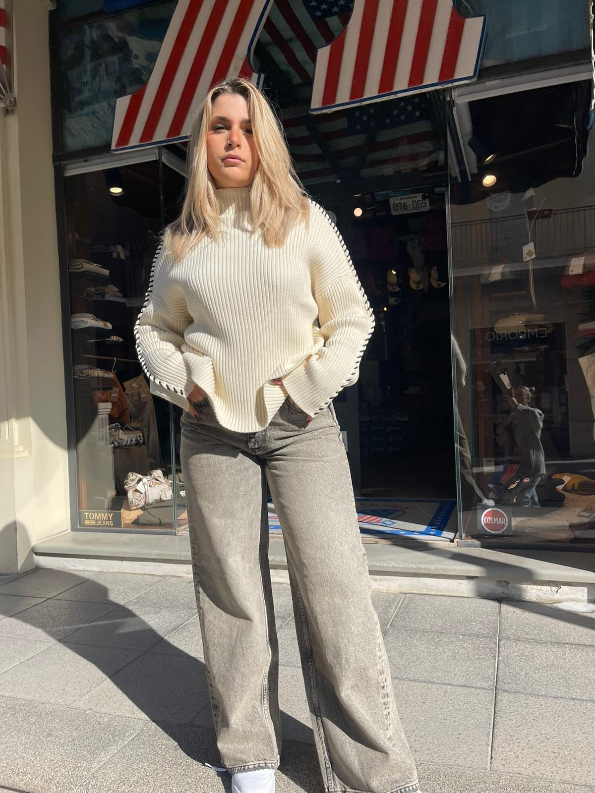Only jeans grigio a palazzo - Wolli®