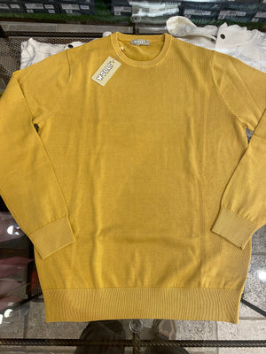 Maglioncino in filo di Filo di Cotone GIALLO STONE WASH
