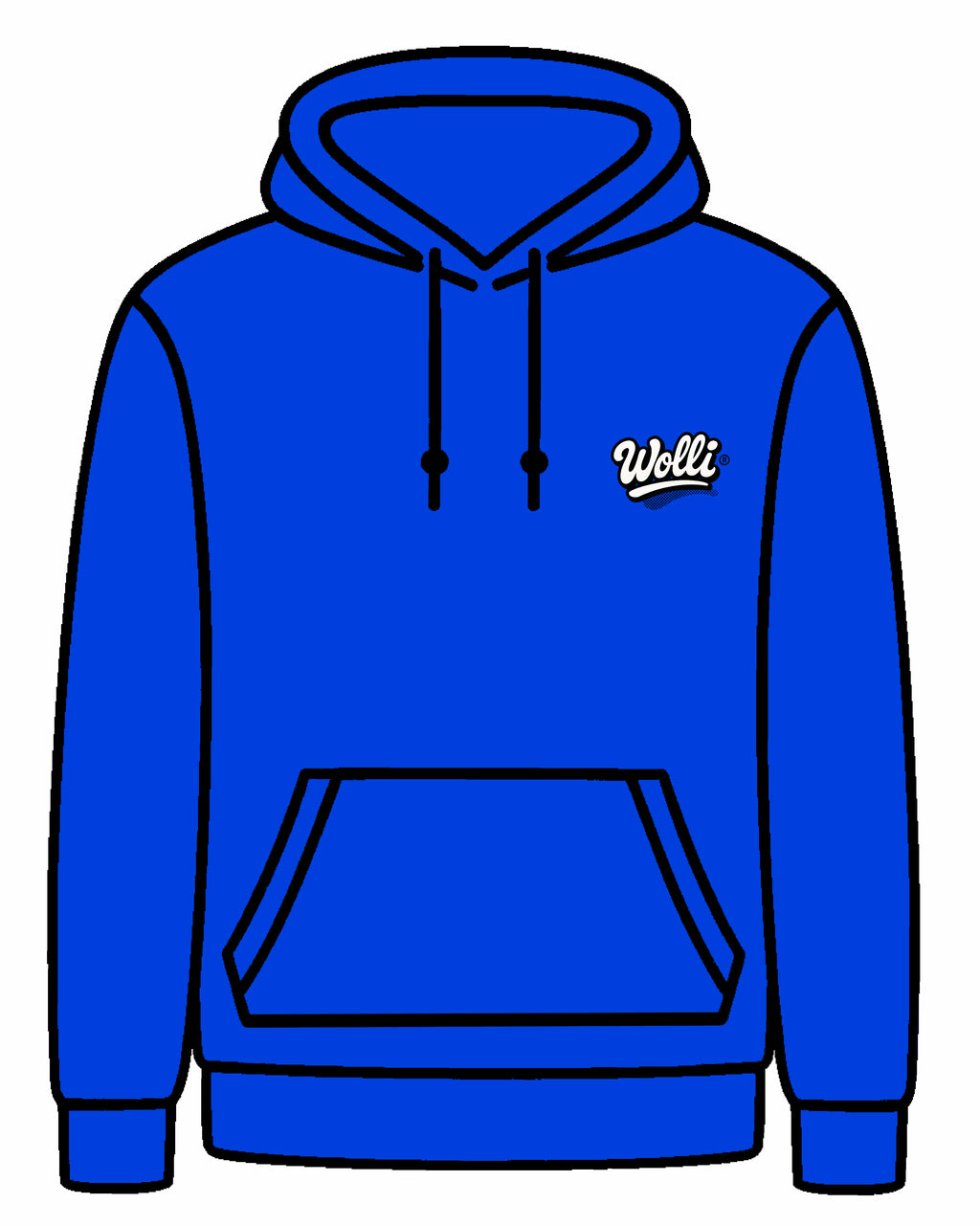 Felpa cappuccio scritta retró ROYAL ZAFFIRO ( blu elettrico )