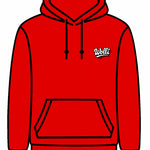 Felpa cappuccio scritta retró ROSSO