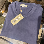 Maglioncino in filo di Filo di Cotone BLU STONE WASH
