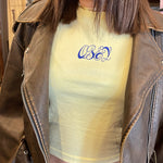 T-shirt OBEY gialla pastello