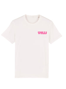 T-shirt OFF-WHITE con scritta FUXIA - Wolli®