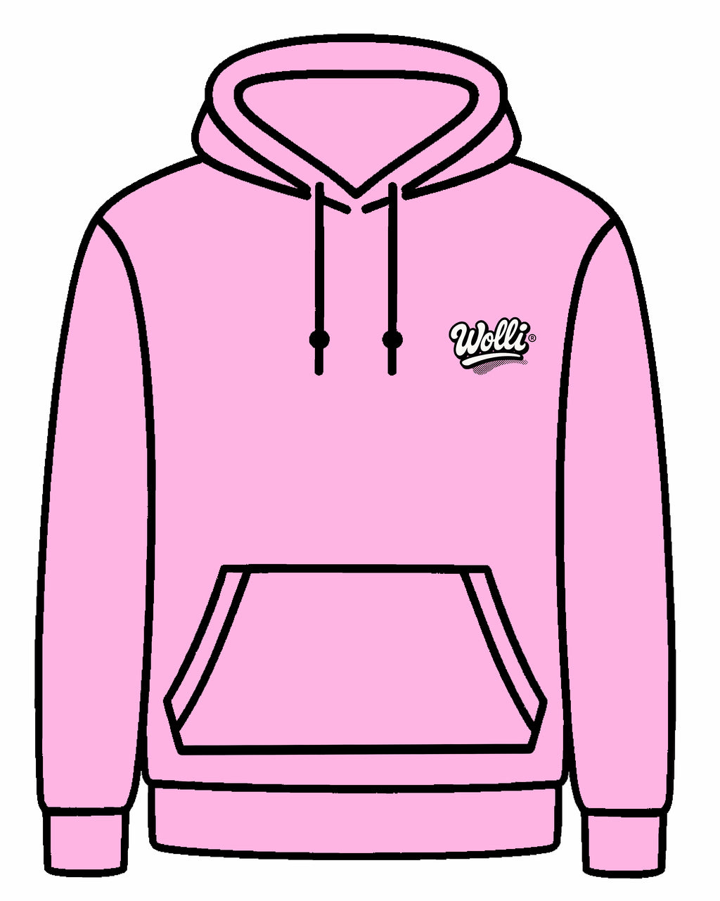Felpa cappuccio scritta retró ROSA BABY
