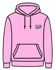 Felpa cappuccio scritta retró ROSA BABY