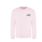 Felpa girocollo BABY PINK scritta Bubble lato cuore - Wolli®