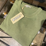Maglioncino in filo di Filo di Cotone VERDE STONE WASH