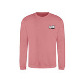 Felpa girocollo ROSA POLVERE DRO scritta Bubble lato cuore - Wolli®