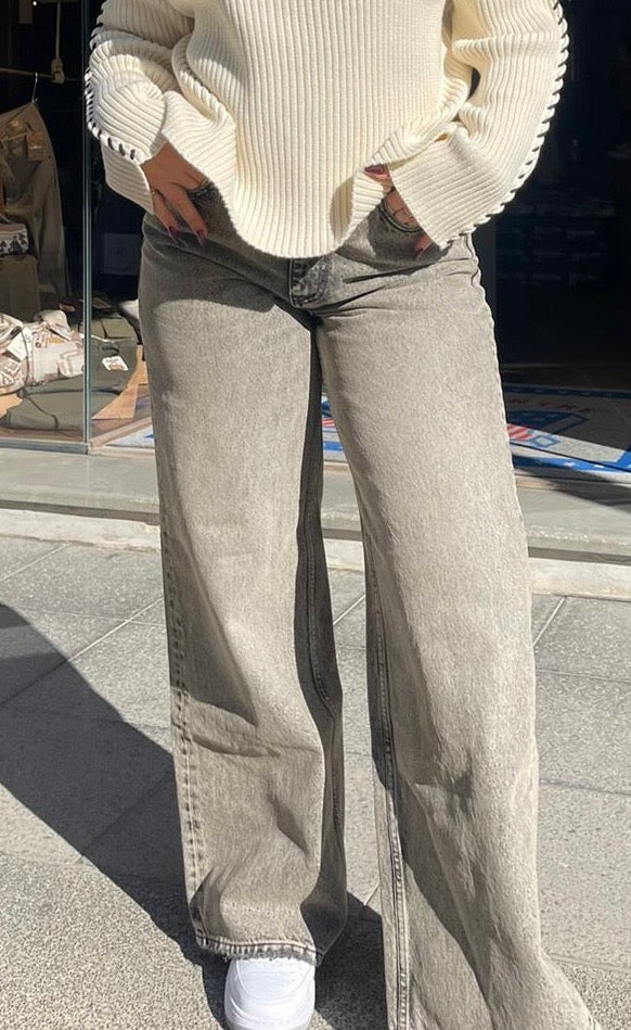 Only jeans grigio a palazzo - Wolli®