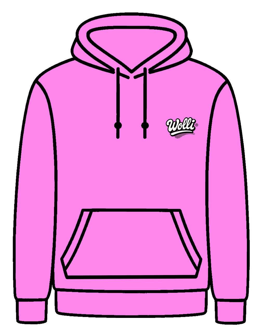 Felpa cappuccio scritta retró FUXIA CHIARO