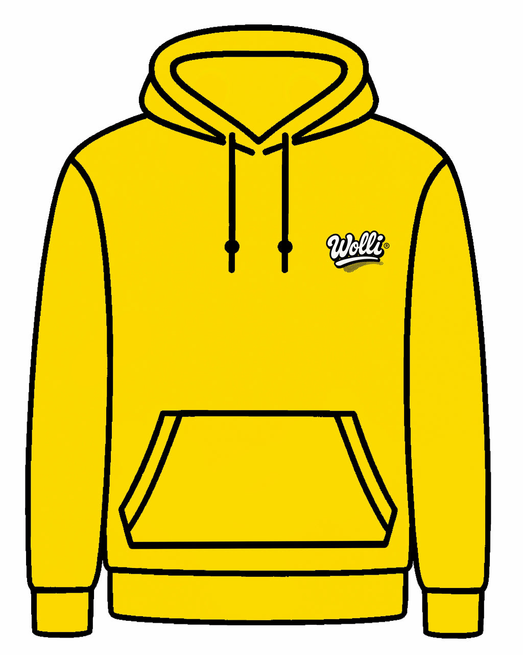 Felpa cappuccio scritta retró GIALLO