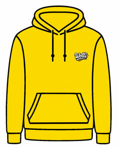 Felpa cappuccio scritta retró GIALLO