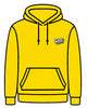 Felpa cappuccio scritta retró GIALLO