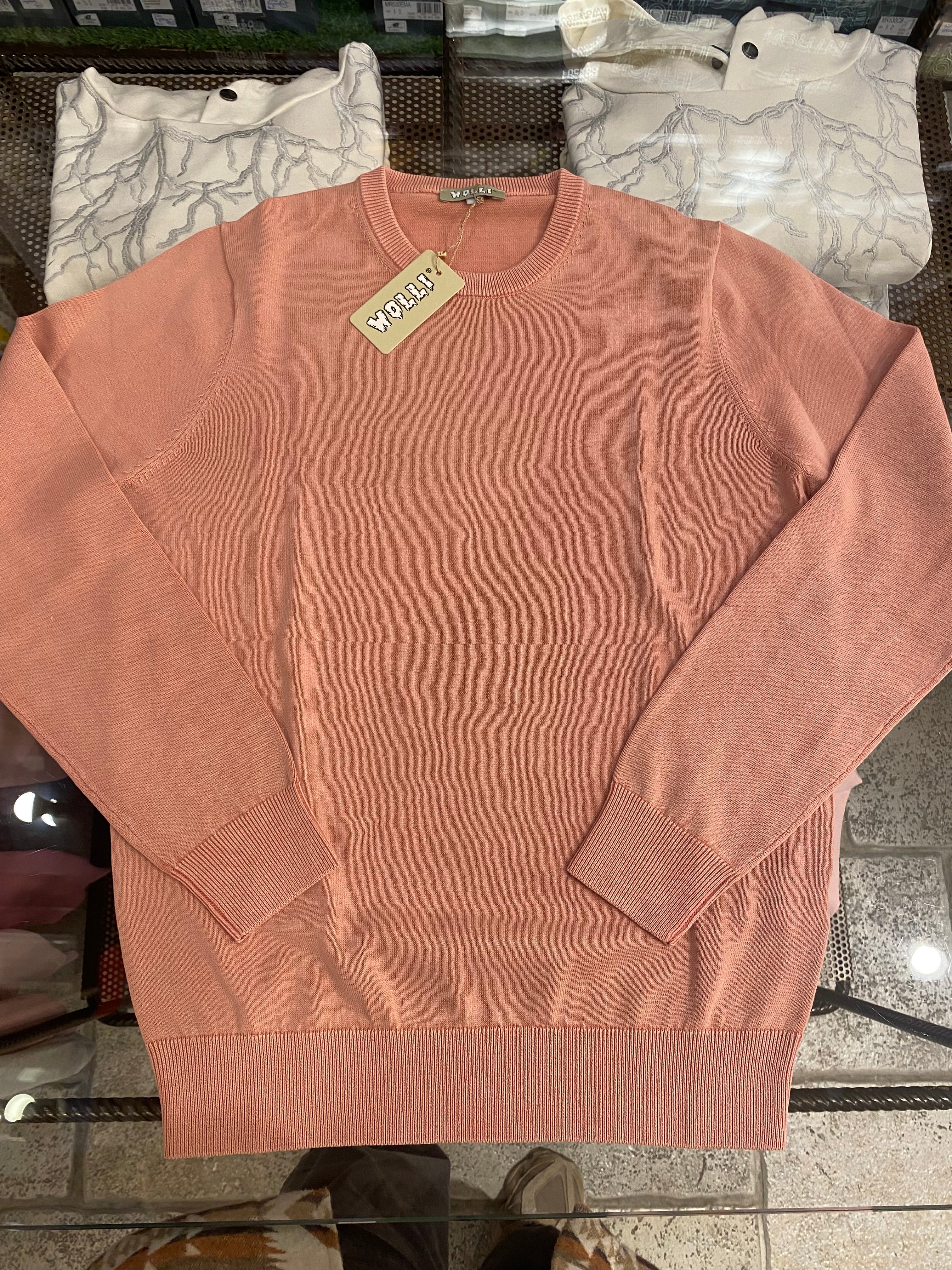 Maglioncino in filo di Filo di Cotone ROSA STONE WASH