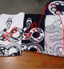 T-shirt stampa schiena SERPENTI NERO ROSA