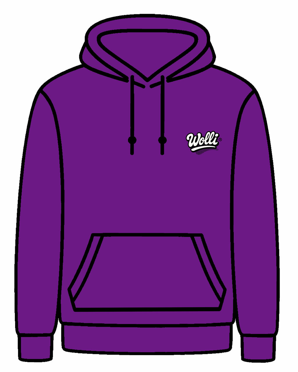 Felpa cappuccio scritta retró VIOLA