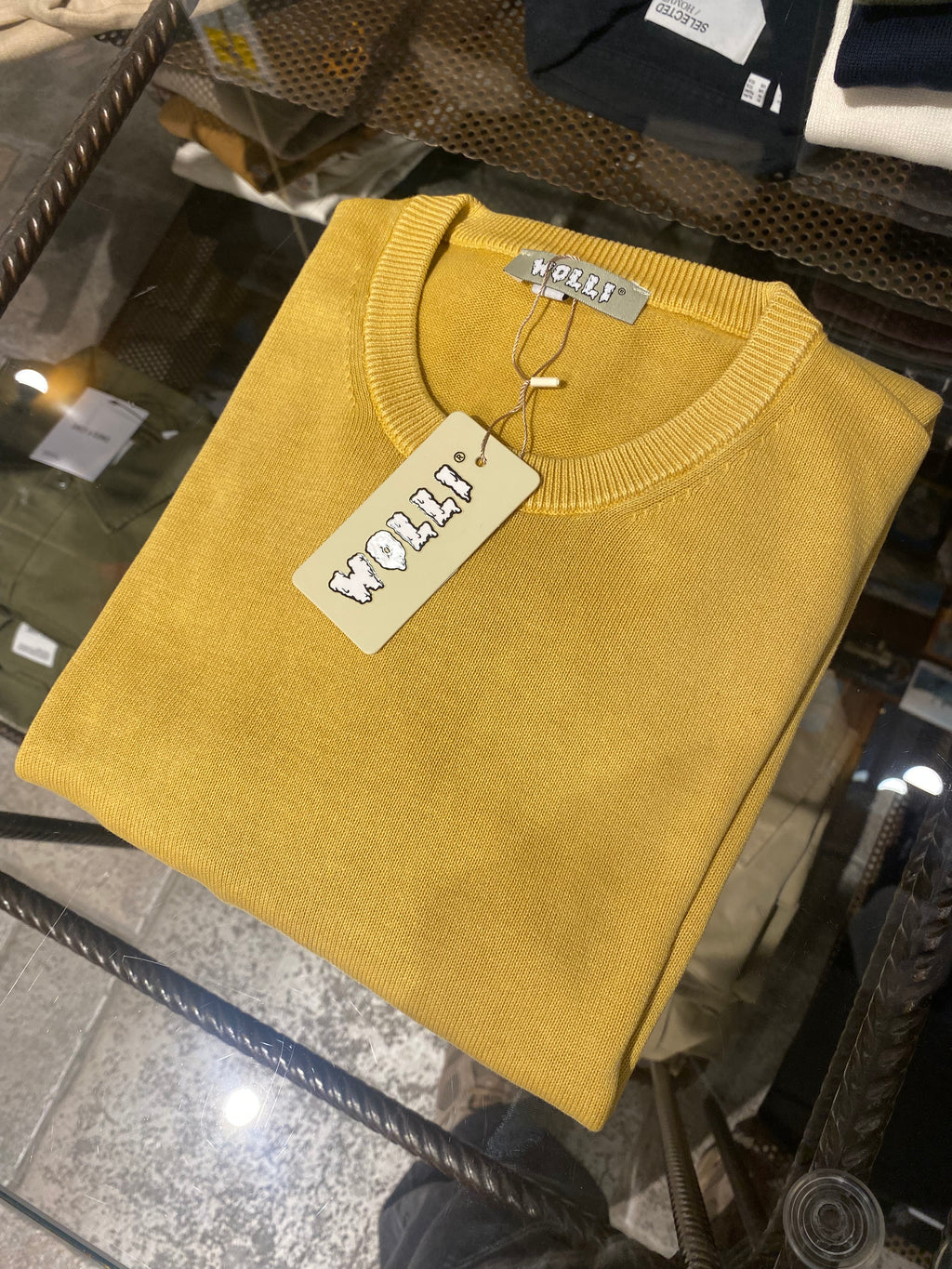 Maglioncino in filo di Filo di Cotone GIALLO STONE WASH