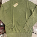 Maglioncino in filo di Filo di Cotone VERDE STONE WASH