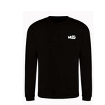 Felpa girocollo NERO scritta Bubble lato cuore - Wolli®