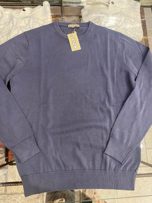 Maglioncino in filo di Filo di Cotone BLU STONE WASH