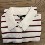 Polo manica lunga Only a righe BORDEAUX