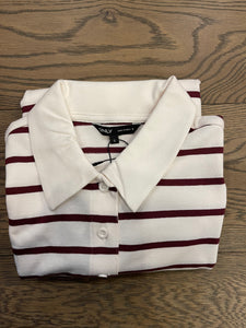 Polo manica lunga Only a righe BORDEAUX