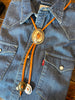 Collanina western pelle marrone chiaro