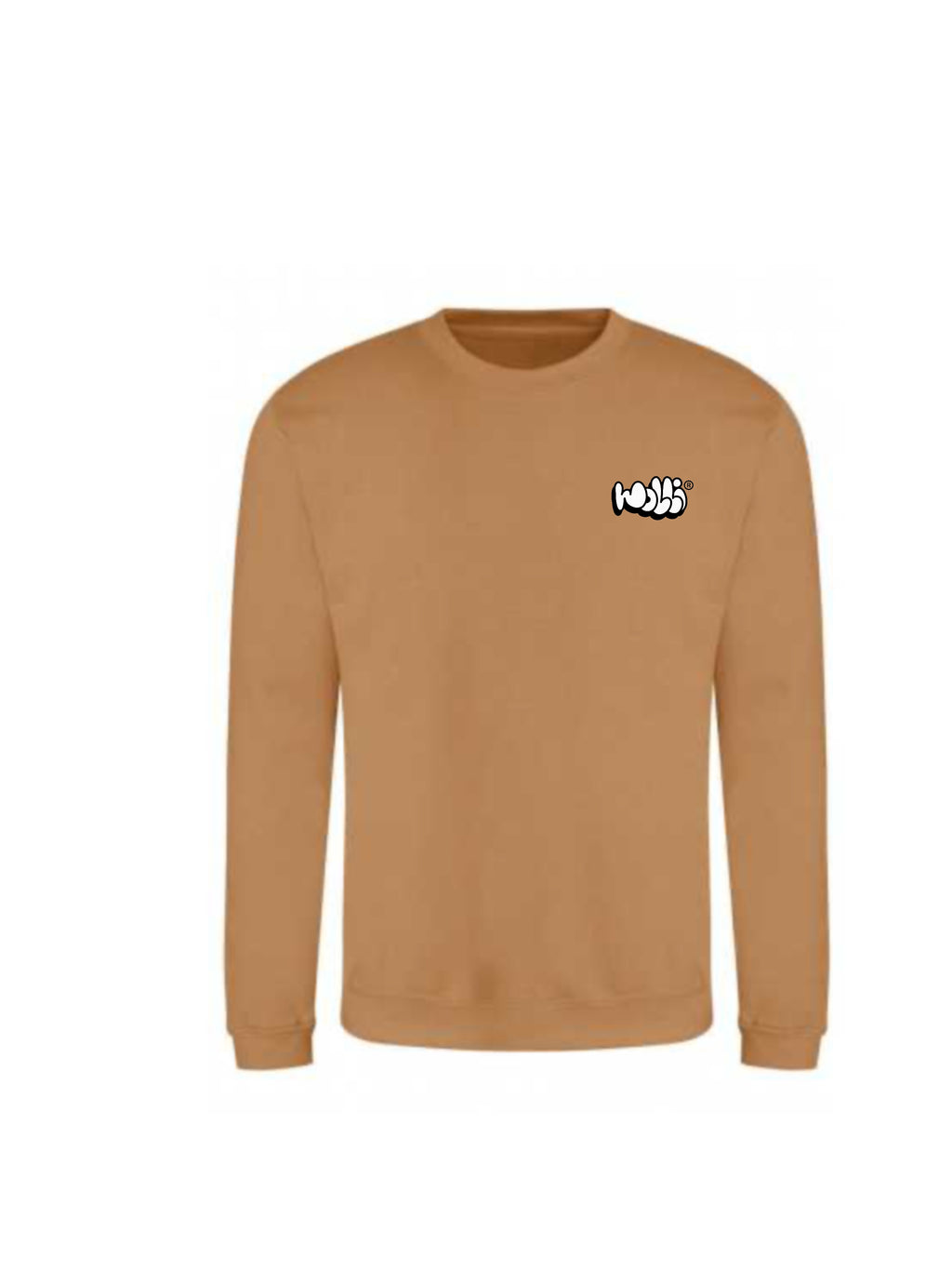 Felpa girocollo CARAMEL LATTE scritta Bubble lato cuore - Wolli®
