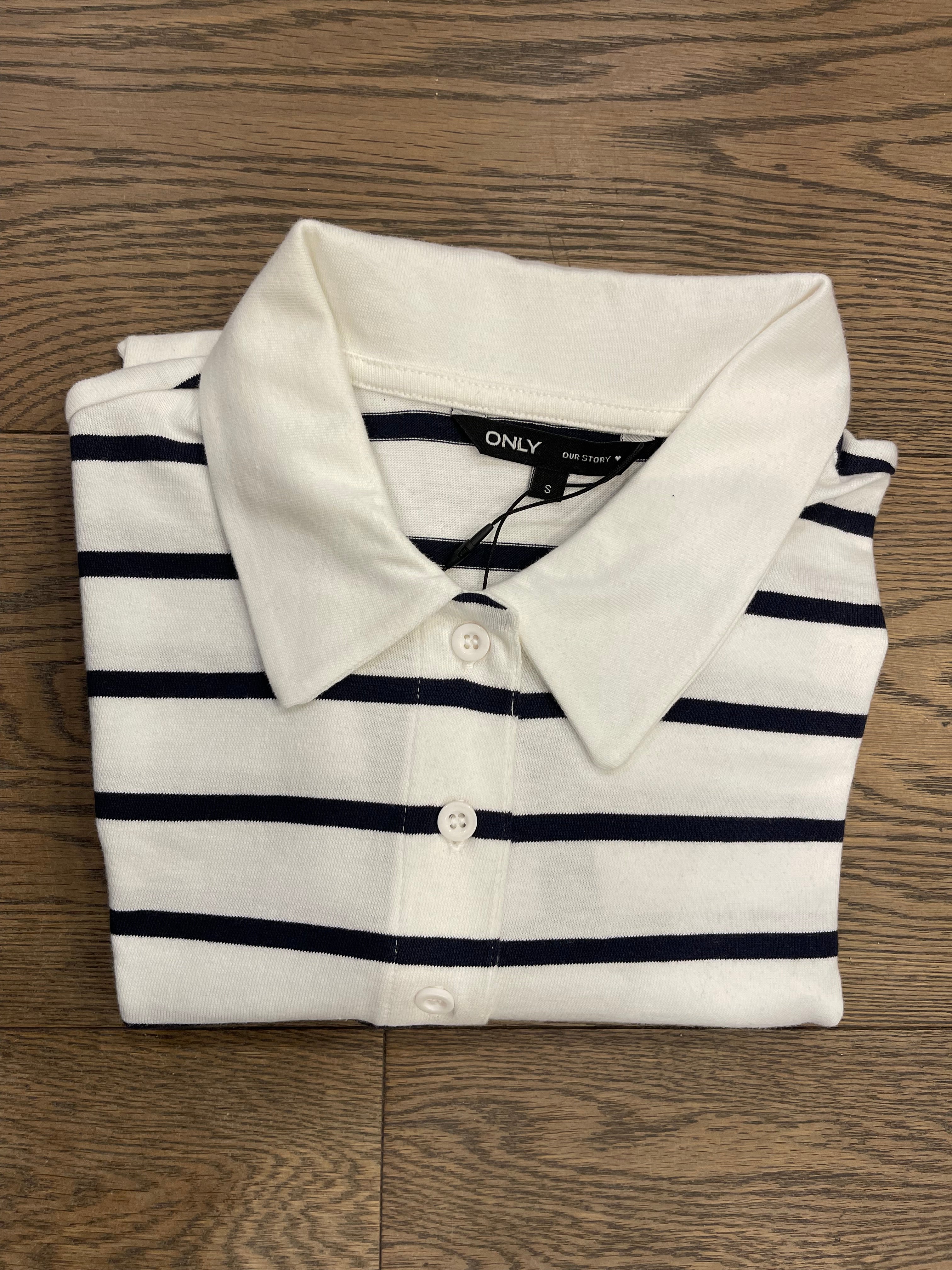 Polo manica lunga Only a righe BLU