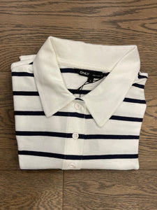 Polo manica lunga Only a righe BLU