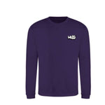 Felpa girocollo VIOLA PUR scritta Bubble lato cuore - Wolli®