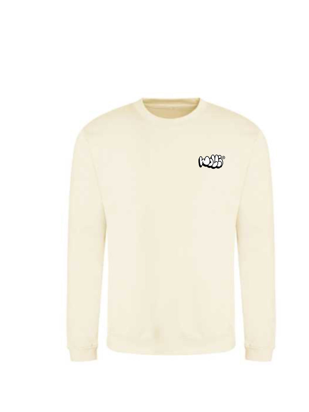 Felpa girocollo VANIGLIA VNL scritta Bubble lato cuore - Wolli®