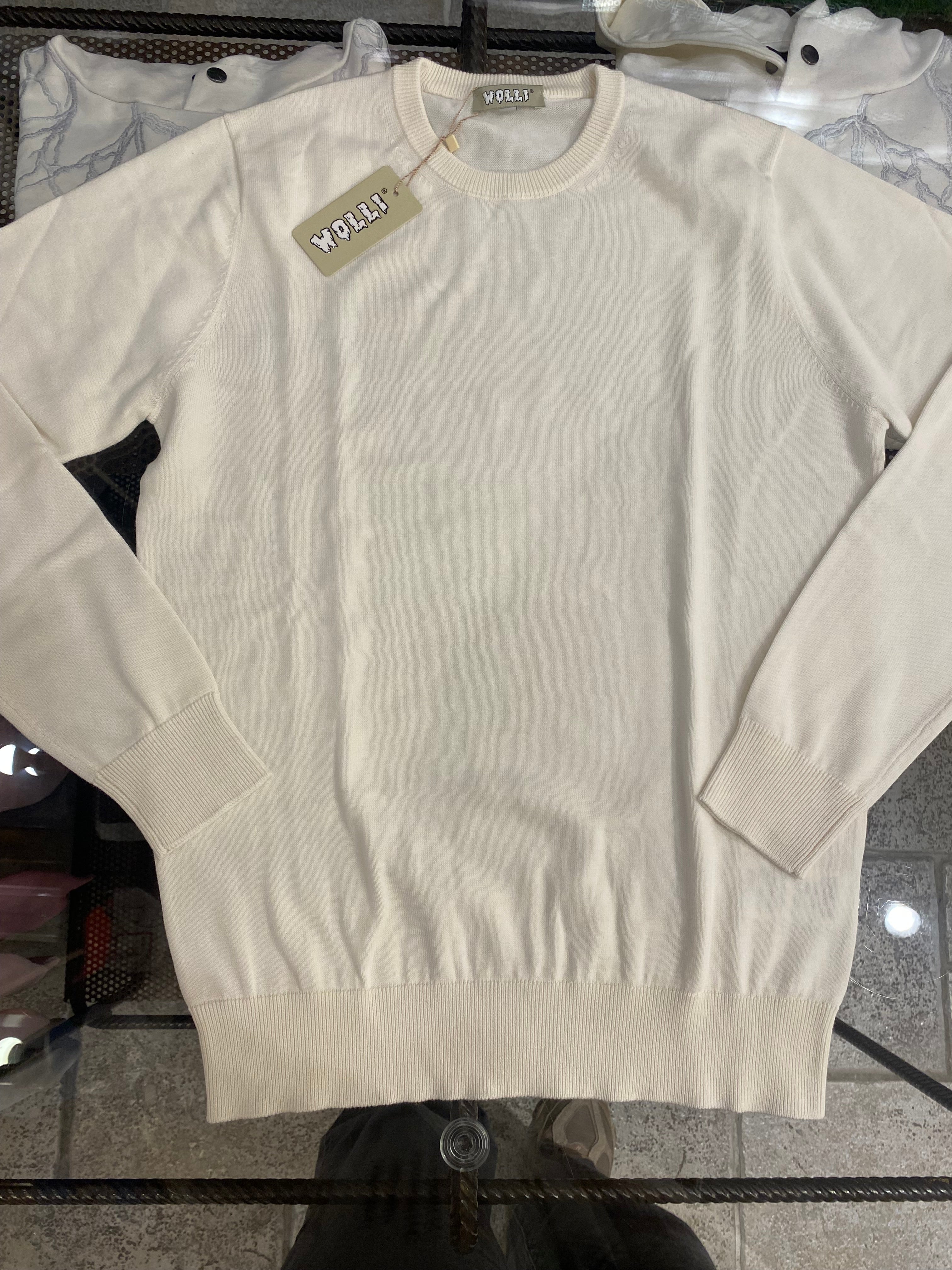 Maglioncino in filo di Filo di Cotone BIANCO