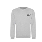 Felpa girocollo GRIGIO MELANGE scritta Bubble lato cuore - Wolli®