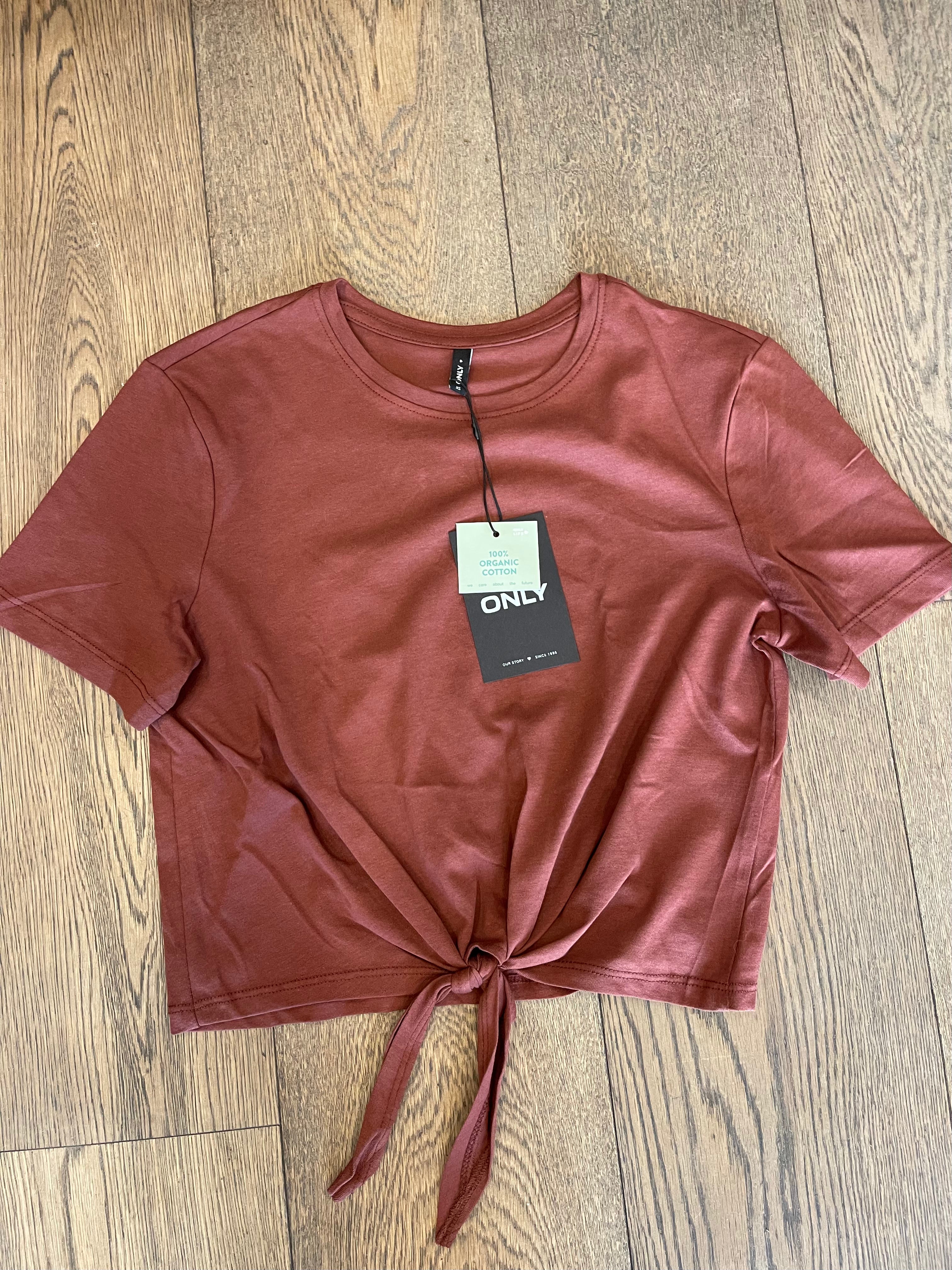 T-shirt Only nodo marrone