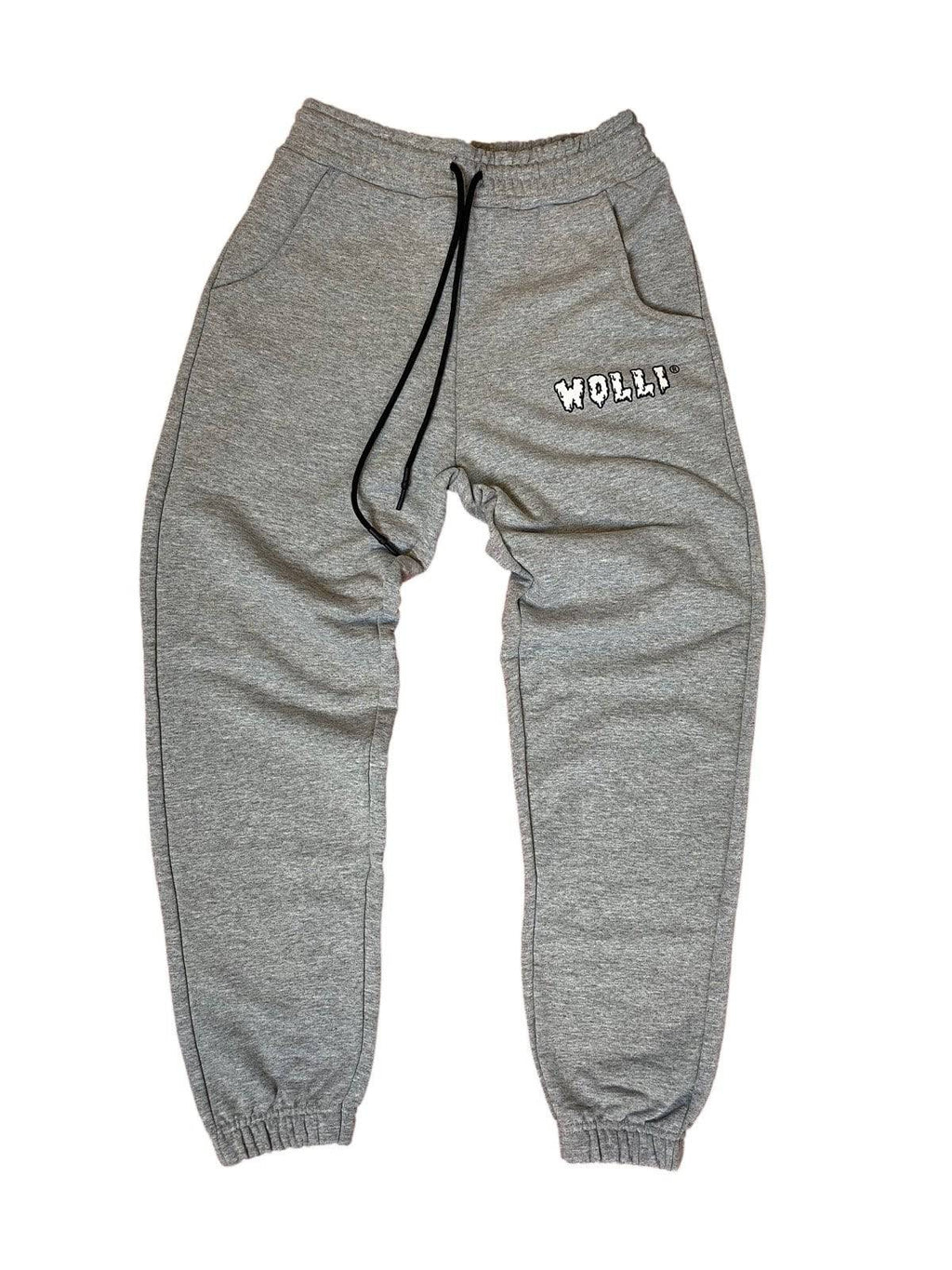Pantalone tuta sgarzato grigio mélange - Wolli®