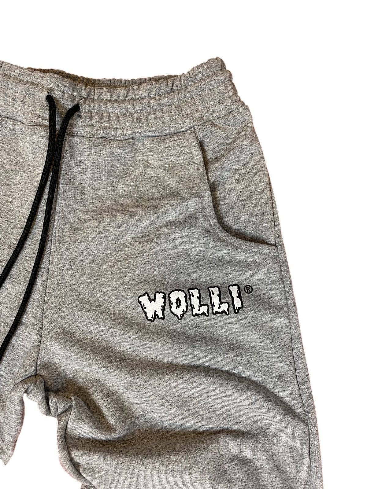 Pantalone tuta sgarzato grigio mélange - Wolli®