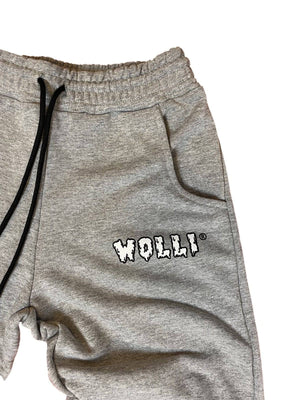 Pantalone tuta sgarzato grigio mélange - Wolli®