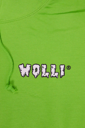 Felpa cappuccio verde prato - Wolli®