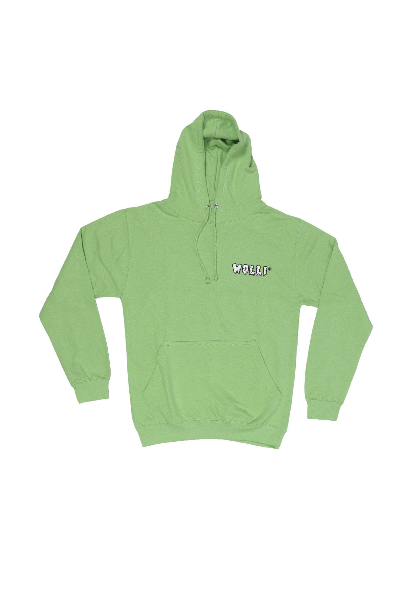 Felpa cappuccio verde mela - Wolli®
