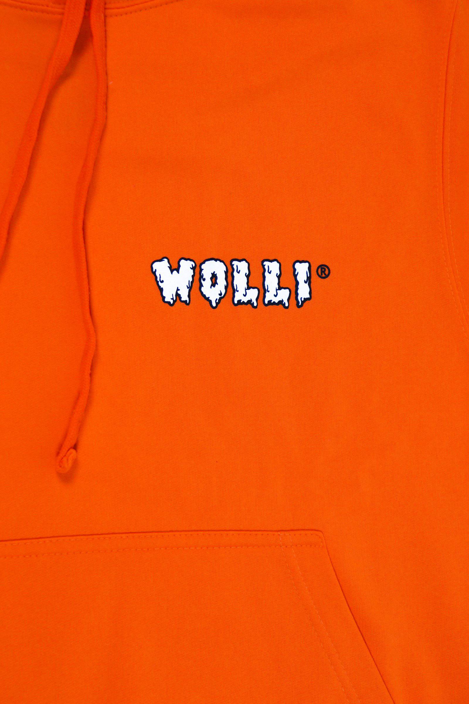 Felpa cappuccio arancio fluo - Wolli®