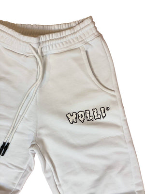 Pantalone tuta sgarzato bianco - Wolli®