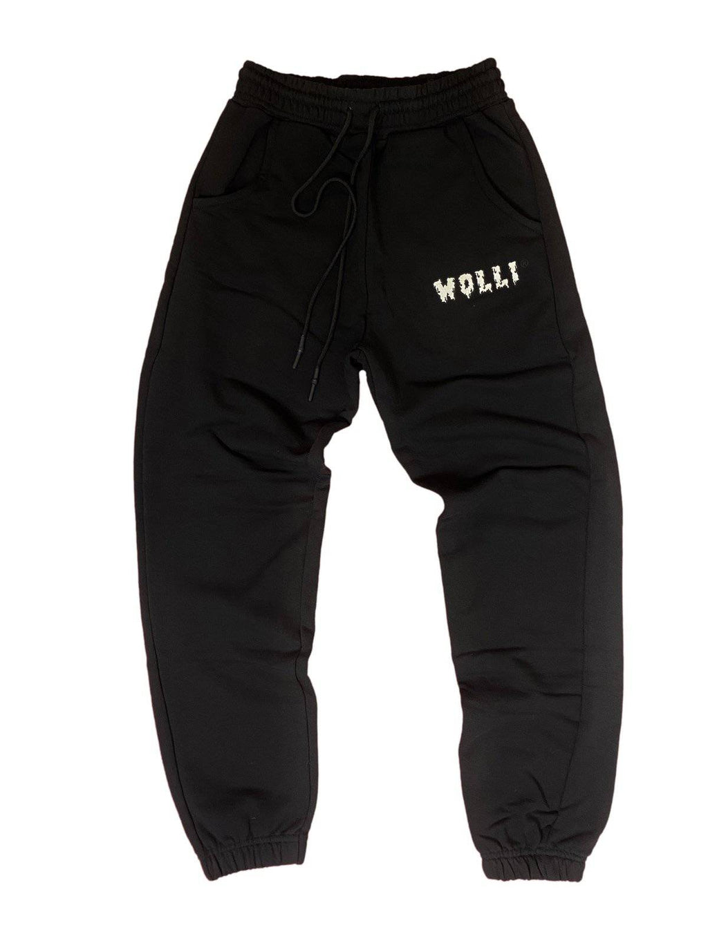 Pantalone tuta sgarzato nero - Wolli®