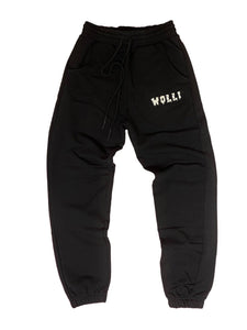 Pantalone tuta sgarzato nero - Wolli®