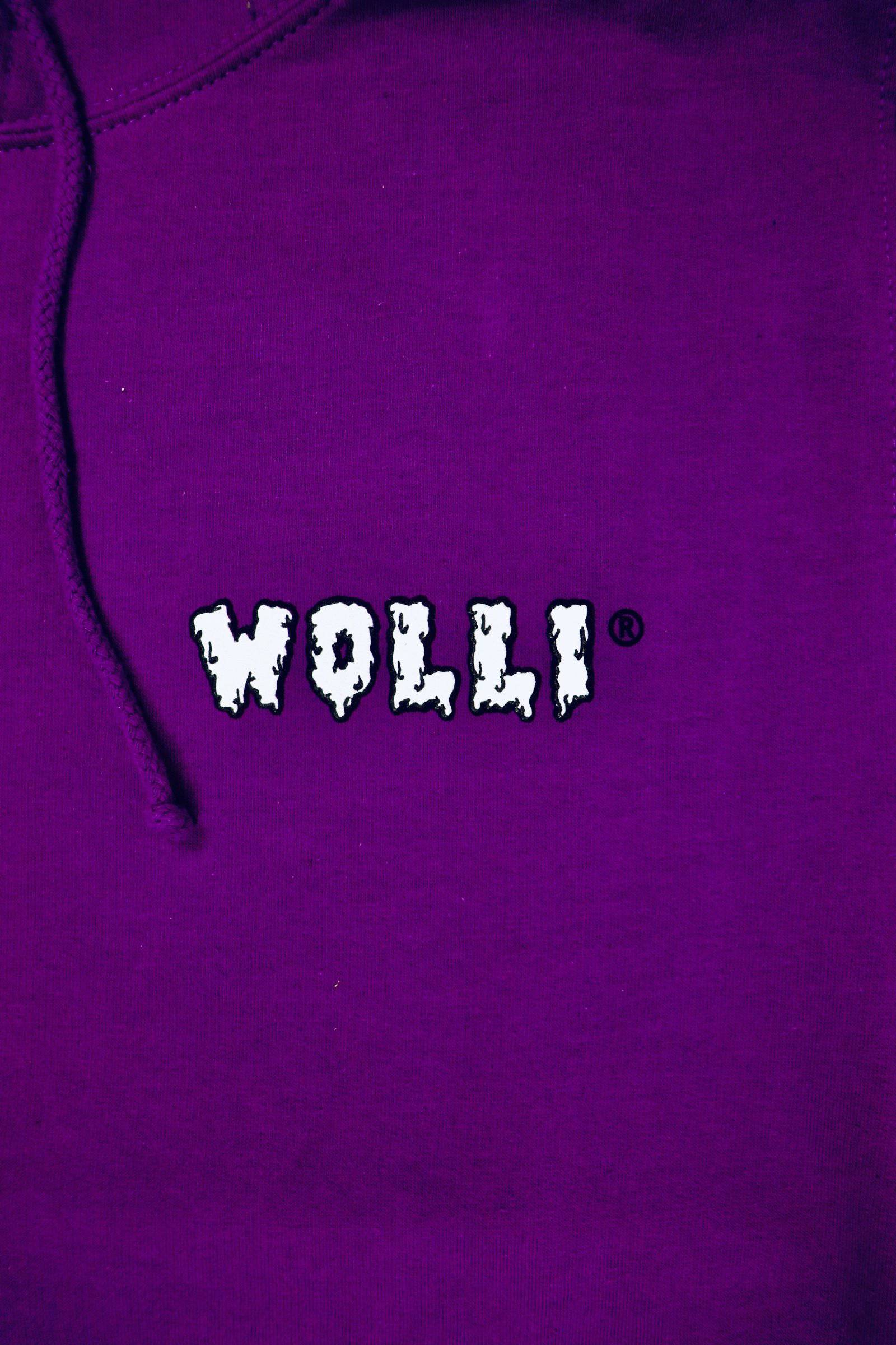 Felpa cappuccio viola scuro - Wolli®