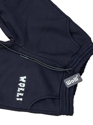 Pantalone tuta felpato nero - Wolli®